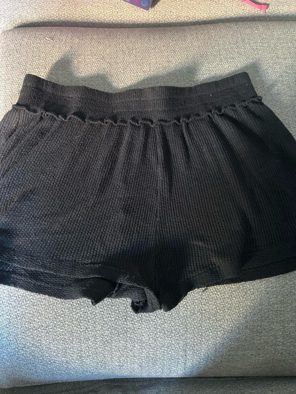Urban Outfitters Black Ribbed Knit Bike Shorts